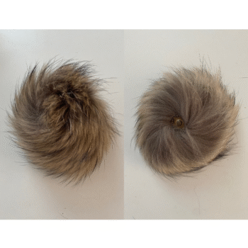 Pompon fourrure à pression